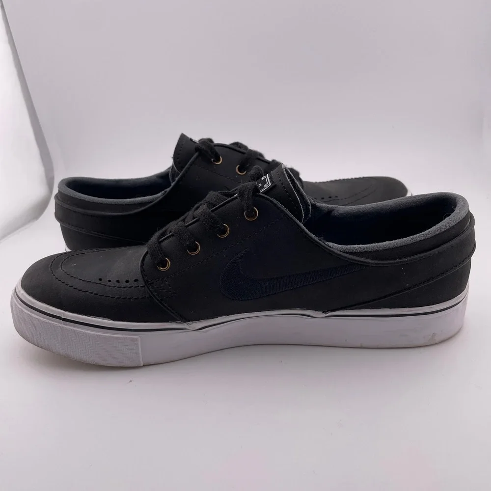 Nike Stefan Janoski Zoom‎ Air SB Leather Skateboarding Shoes Black Size 8